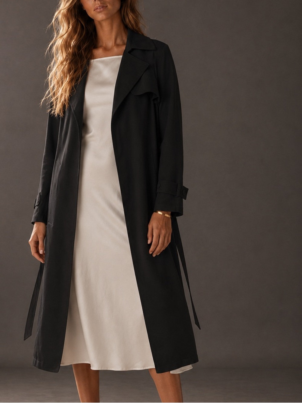 Jason Wu Black Draped Trench Jacket New With Tags